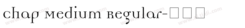 Chap Medium Regular字体转换